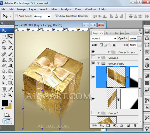 golden foil gift box